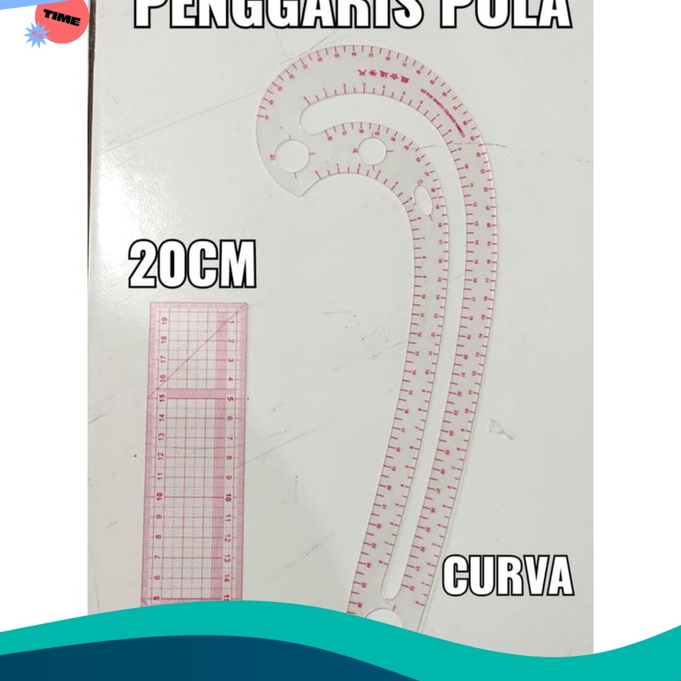

TERBATAS Penggaris Jahit Menjahit 2cm Penggaris Lurus Pola Bahan Kain