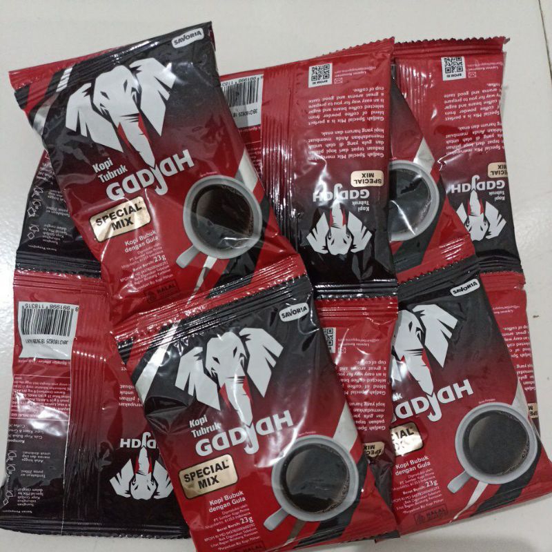 

kopi Gadjah tubruk spesial Mix isi 10 pcs satu renteng