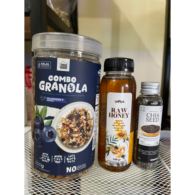 

GRANOLA TIMUR TENGAH || MADU RAW SAFIYA 350 ml || CHIASEED 70 GR