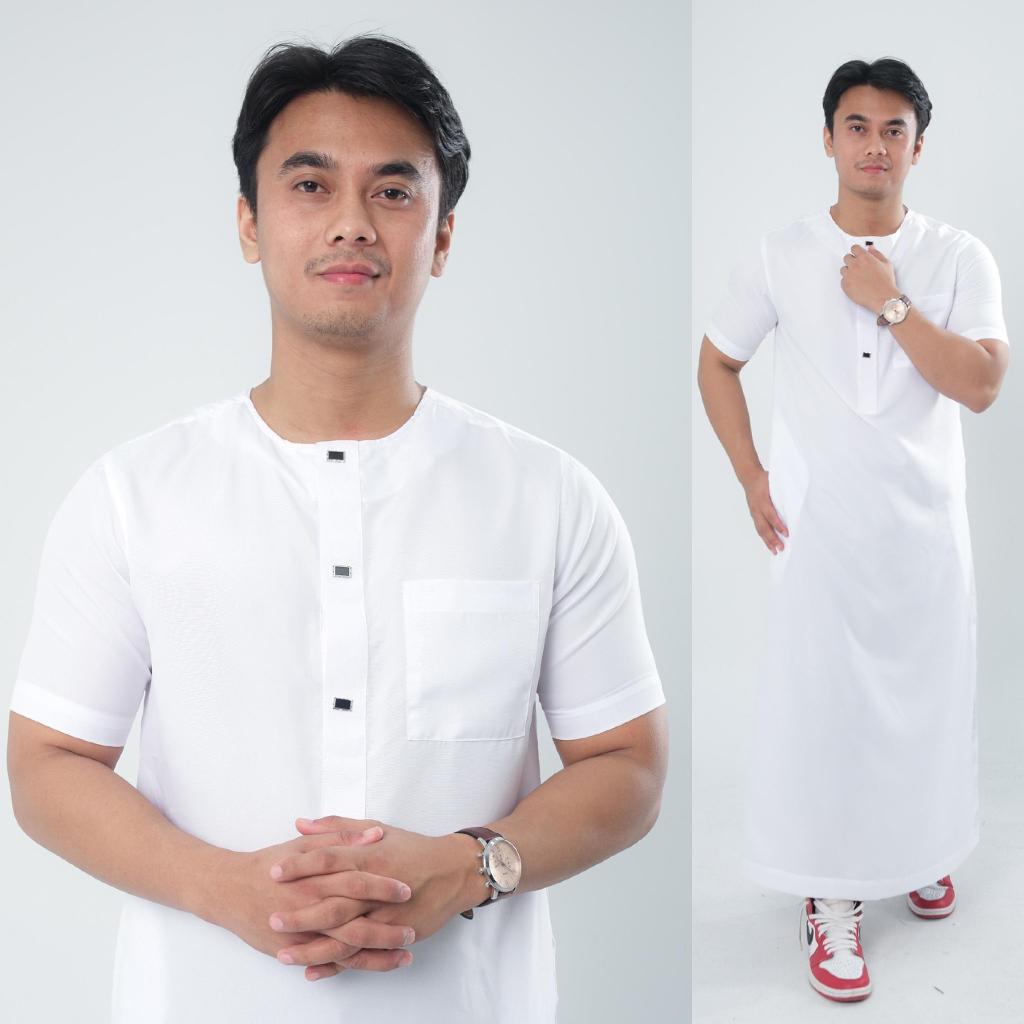ORIGINAL Jubah Slimfit pria Gamis muslim Pria Jubba lengan pendek Jubah muslim pria jubah gamis
