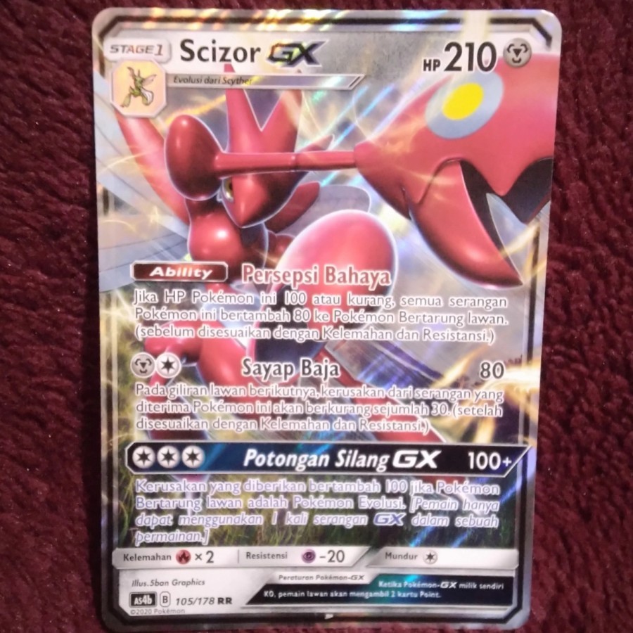 Scizor GX RR - Pokemon TCG Indonesia foil holo