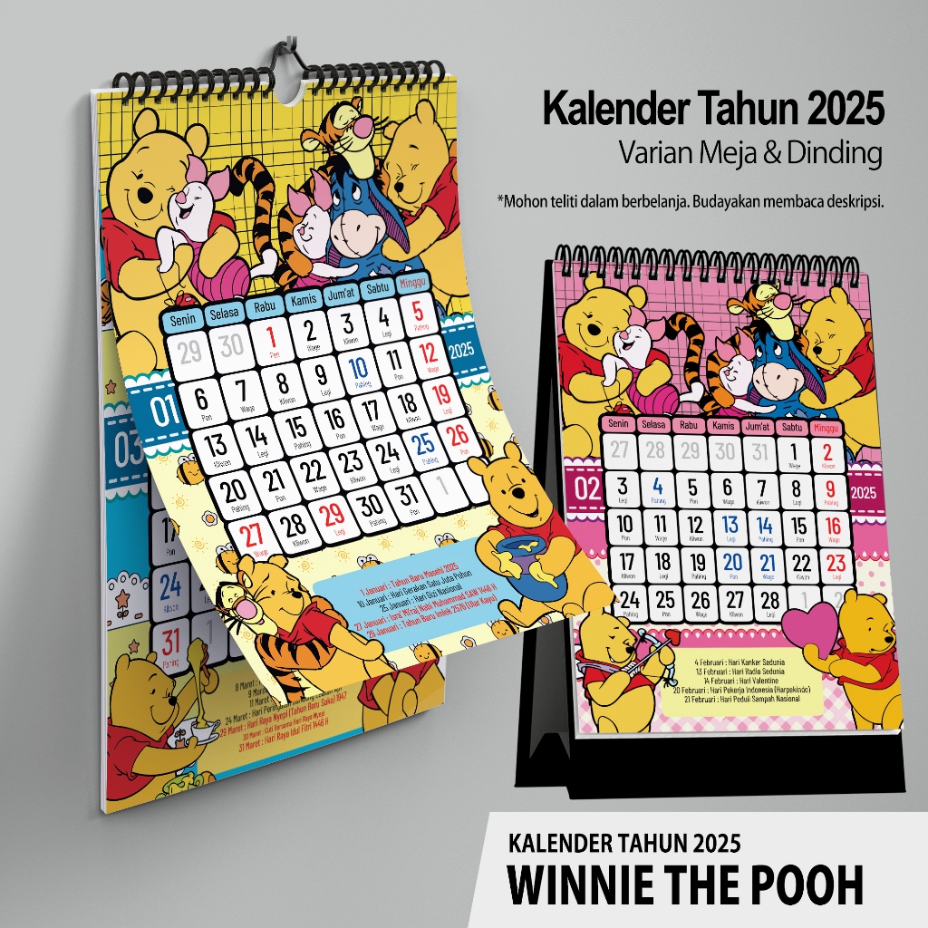 

KALENDER 2025 Karakter Dinding A4 dan Meja A5
