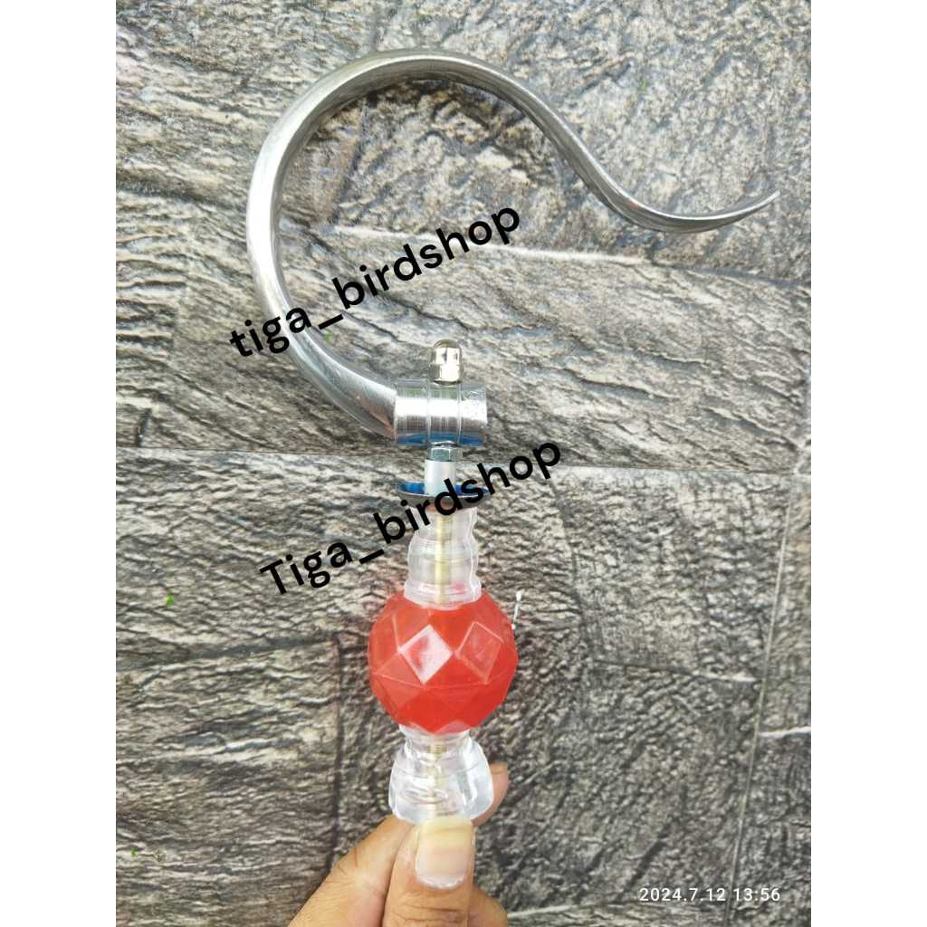 Gantungan Lipat Bulat Plus Pion Bening DIamond Warna Gantungan Sangkar Kandang Burung Kacer Kenari C