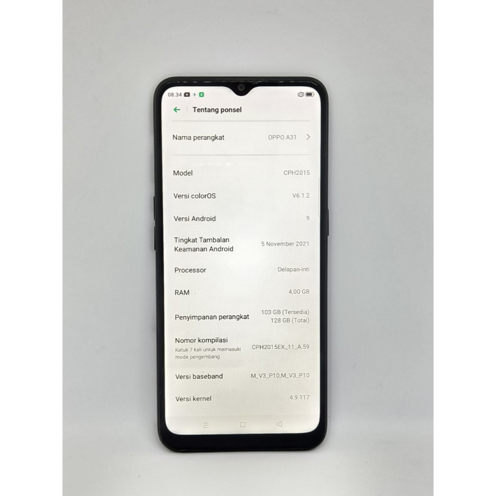 Oppo A31 Ram 6Gb / Rom 128Gb Second Original Garansi SyifaCellOnline