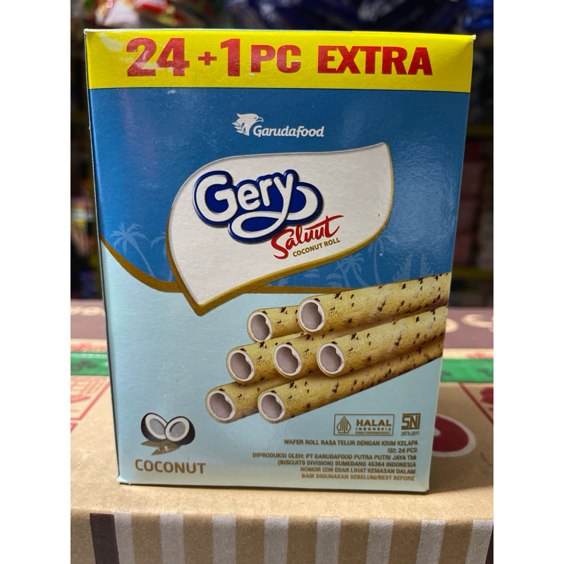 

GERY SALUT COCONUT ROLL 500 BOX ( ISI 24 + 1 )