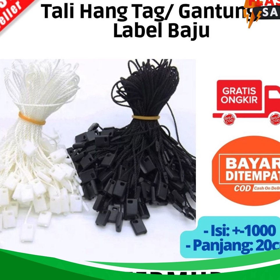 

TERMURAH BAYAR DI TEMPAT Tali HangTag 1pcs Tali Gantungan Label Baju Laundry tali label merk produk