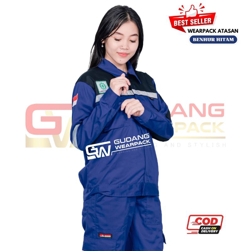 Wearpack Atasan Warna Benhur Hitam (baju kerja) - gudang wearpack