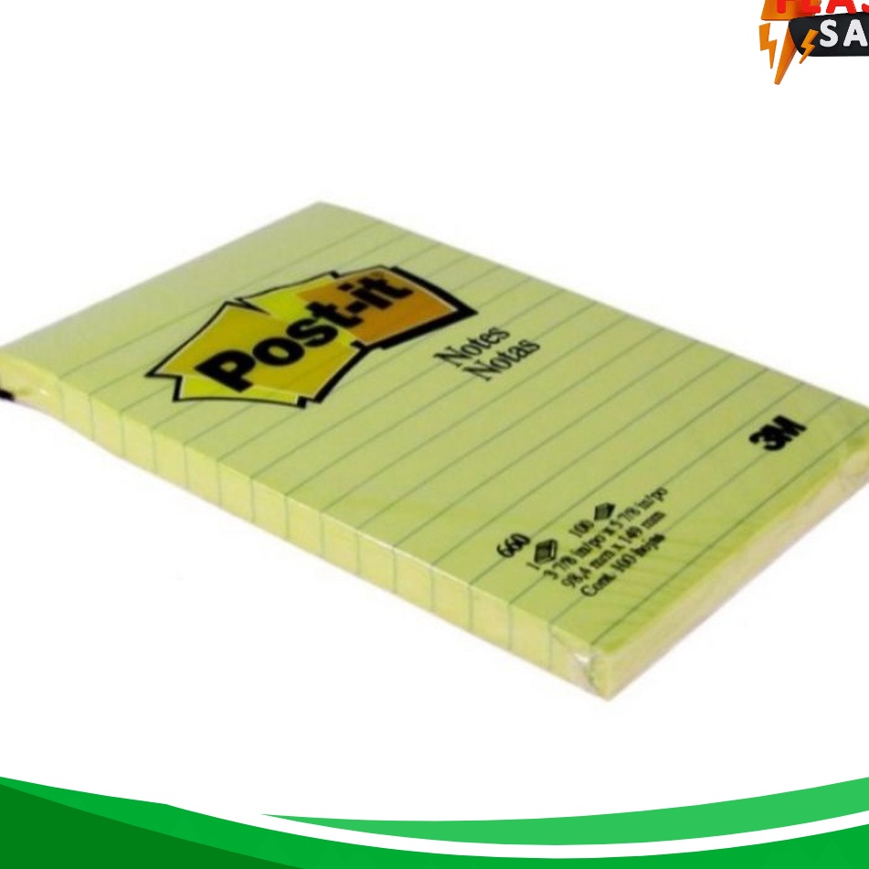 

DASYAT 3M post it sticky notes yellow lines bergaris 66