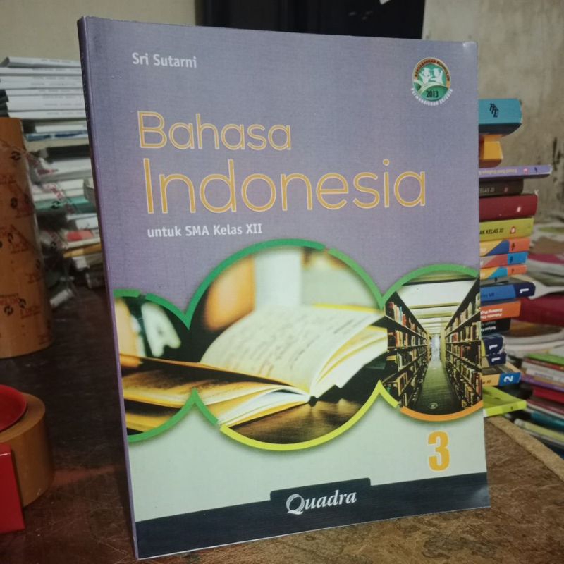 buku Bahasa Indonesia SMA kelas 3-12 penerbit quadra