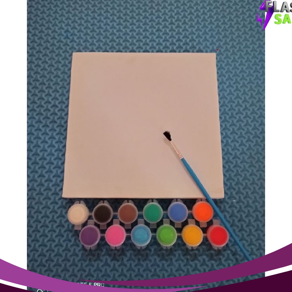 

SUPER kanvas lukisset cat 12 warna 1 kuas painting set
