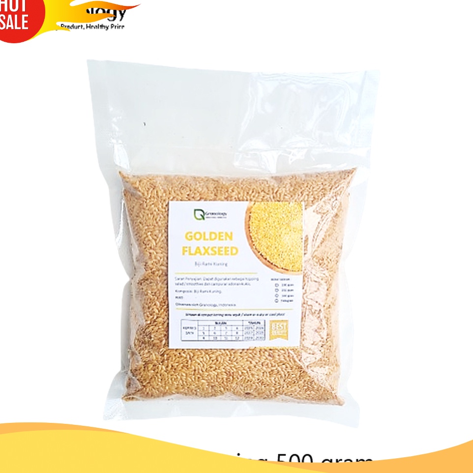 

SUPER Golden Flax Seed Biji Rami Kuning 5 gram by Granology