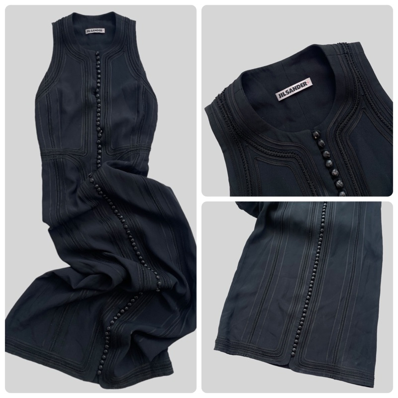 jil sander vintage maxi dress authentic