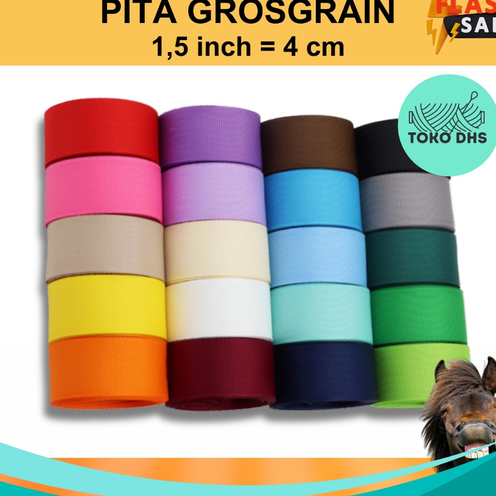 

HEBOH pita grossgrain 15 inch 4cm per roll 2 yard 185 m grosgrain