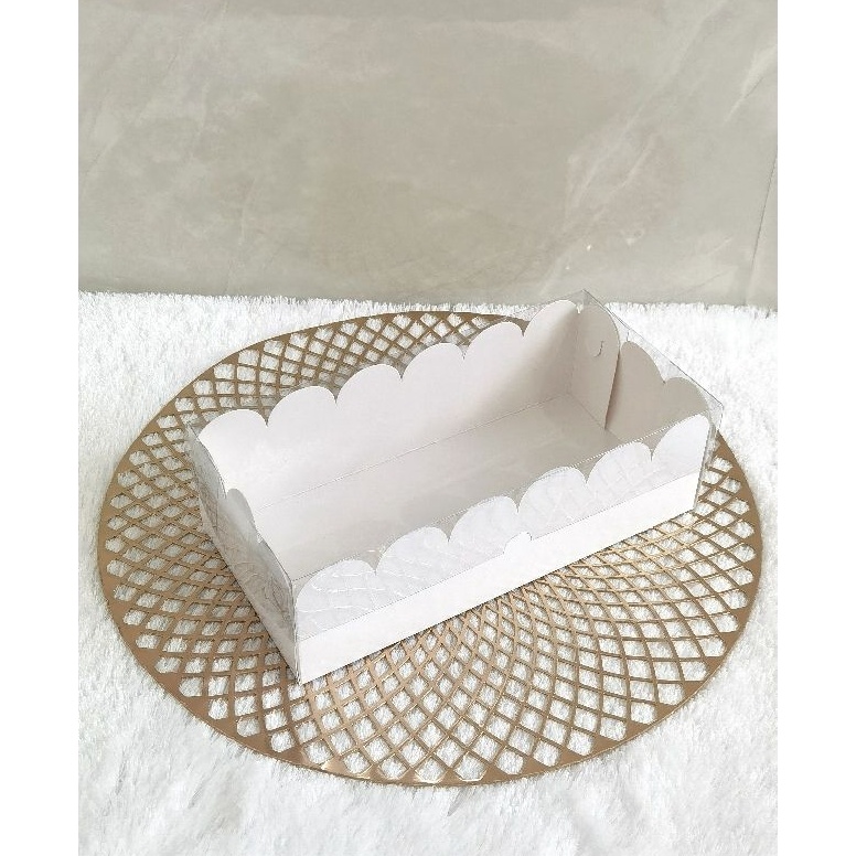 

NEWV BOX MIKA PUTIH DUS KUE KOTAK KARDUS 25x12x8 ISI 1 PCS Nyaman