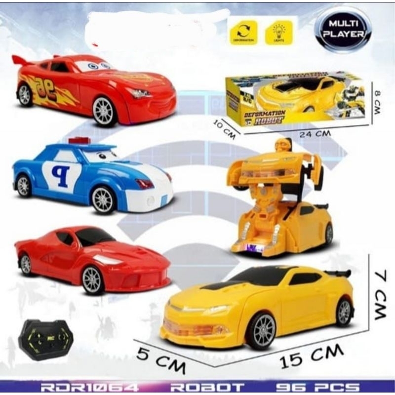 PROMO MOBIL REMOT CONTROL TRANSFORMASI / MOBIL BERUBAH JADI ROBOT / RC ROBOT JADI MOBIL / MAINAN ROB