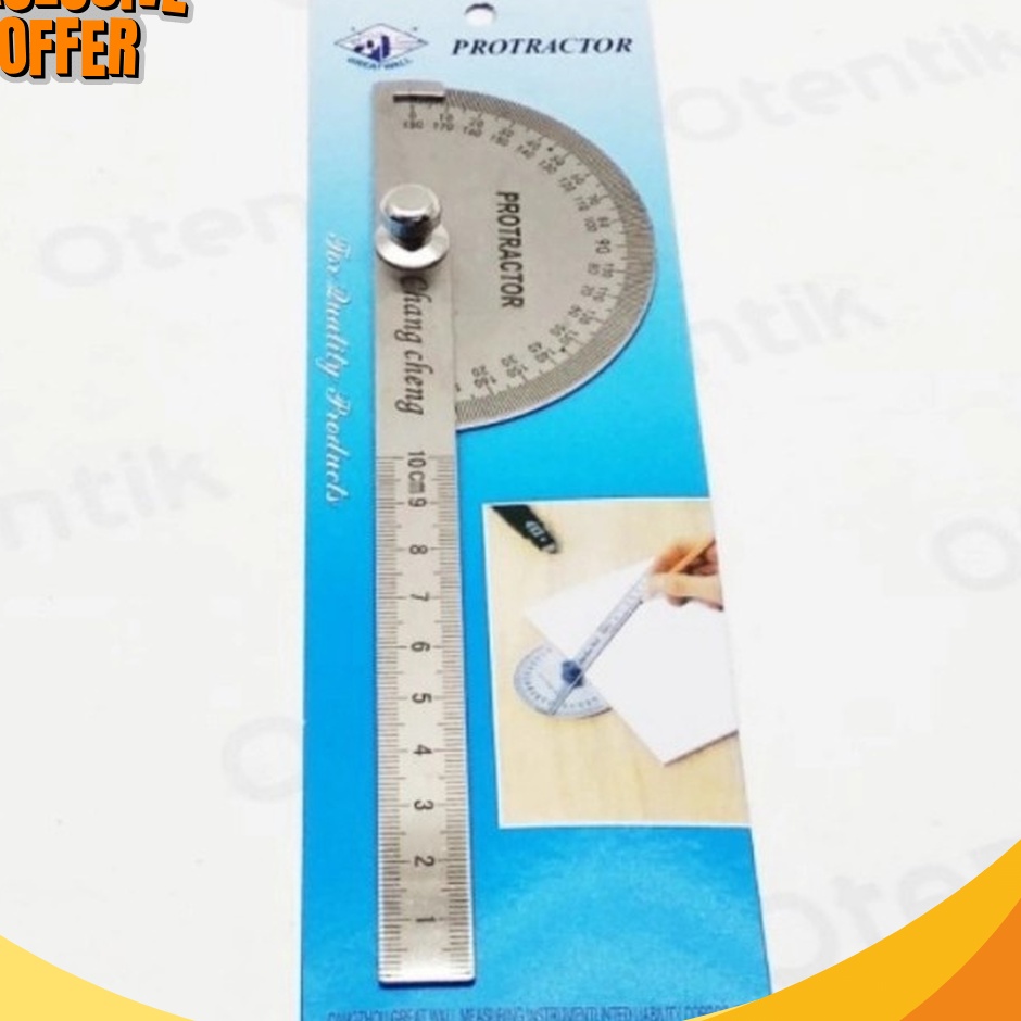 

CEPAT PENGGARIS BUSUR DERAJAT 18 PROTRACTOR STAINLESS 1CM 18 DERAJAT