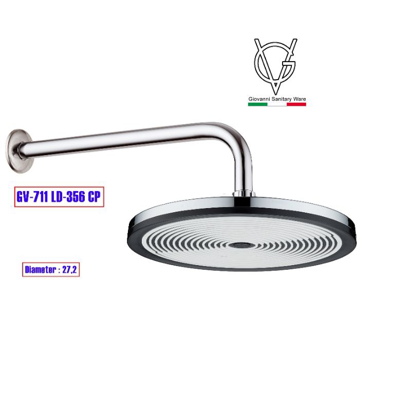 Wall Shower Bulat GIOVANNI/Shower Tanam Bulat