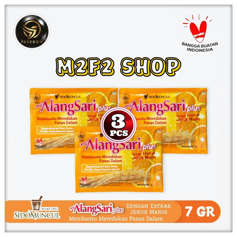 

Sido Muncul Serbuk Alang Sari Plus Ekstrak Jeruk Manis | Sweet Orange Sachet - 7 gr (Kemasan 3 Pcs)