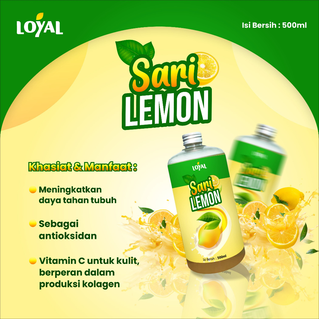 

Loyal Sari Lemon Murni / Air Lemon Murni - Bantu Diet Detox Tubuh - Minuman Kesehatan