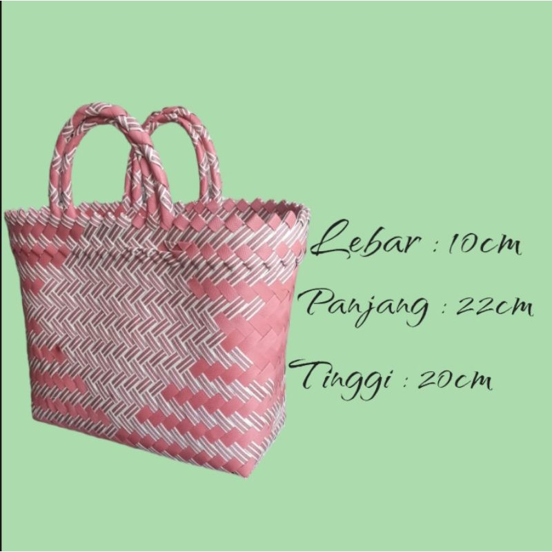 

Paket 50pcs Tas Anyaman Lurik Kecil/S