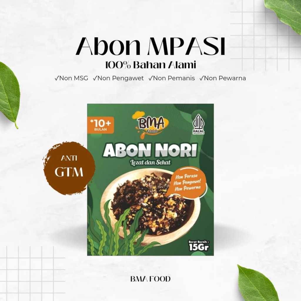 

Abon MPASI Abon Nori 15 gr Non MSG by BMA Food