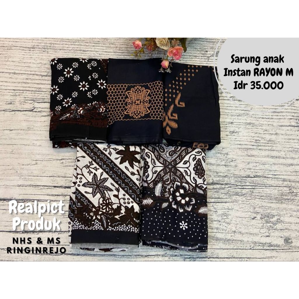 SARUNG INSTAN ANAK BATIK / SARUNG ANAK KATUN RAYON / SARUNG ANAK BATIK INSTAN / SARUNG BATIK ANAK KA