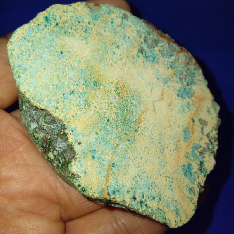 Natural Bahan Batu Pirus Urat Emas Asli Persia Timur Tengah