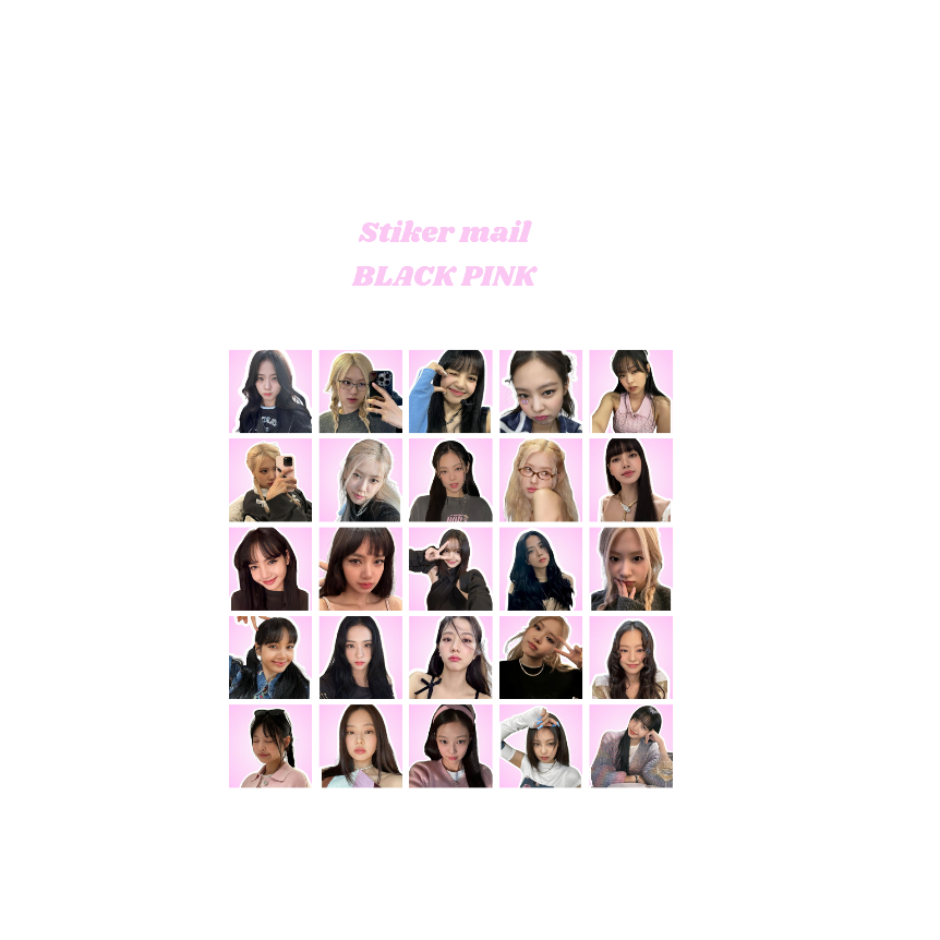 

Stiker mail kpop blackpink 25 PCS ala selkor untuk freebies ukuran 3,5×3,5 cm