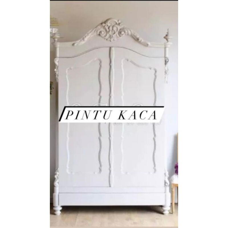 lemari pakaian ukiran pintu kaca