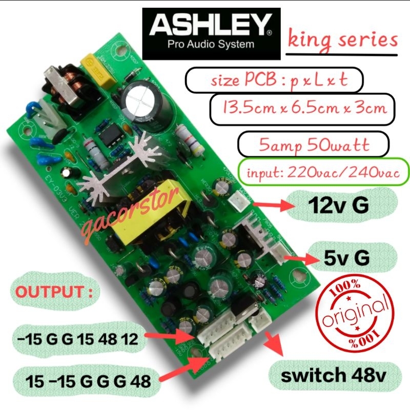 power supply suplai mixer Ashley king series BETAVO seri king HARDWELL XR-16 sound queen Yamaha 16 x