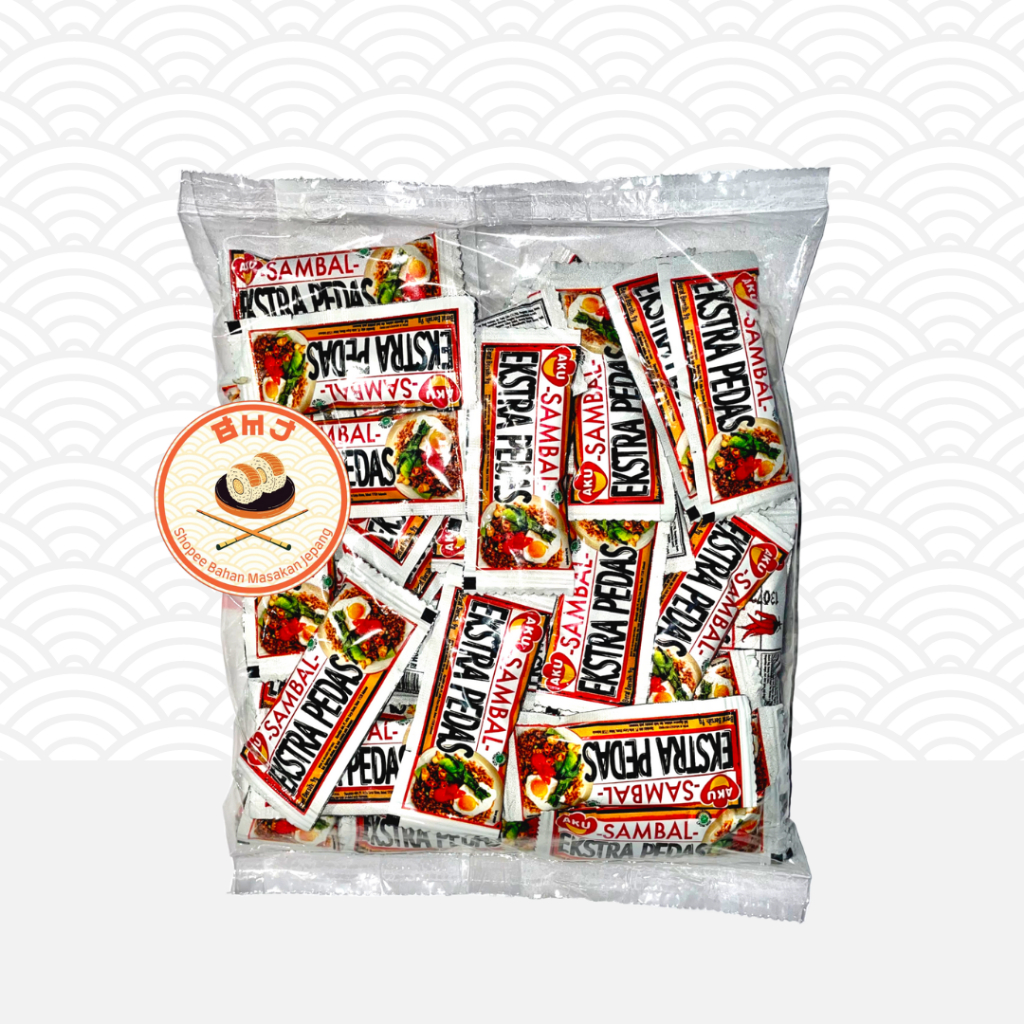 

AKU FOOD Saus Sambal Extra Pedas 50 Pcs | Saos Cabe/Cabai Saset | Hot Chili Sauce Aku Food