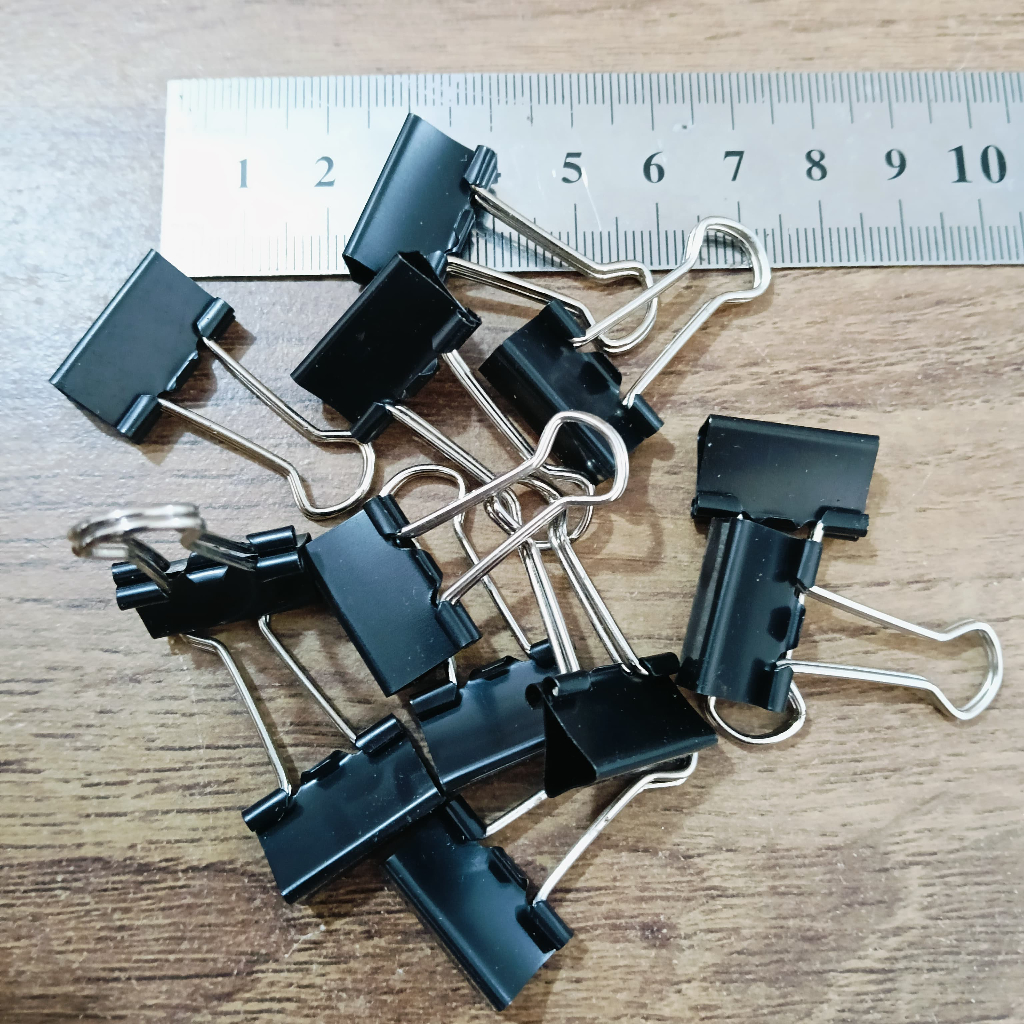 

BINDER CLIP 107 1 KOTAK PENGJEPIT KERTAS HITAM 1,9 CM 19MM