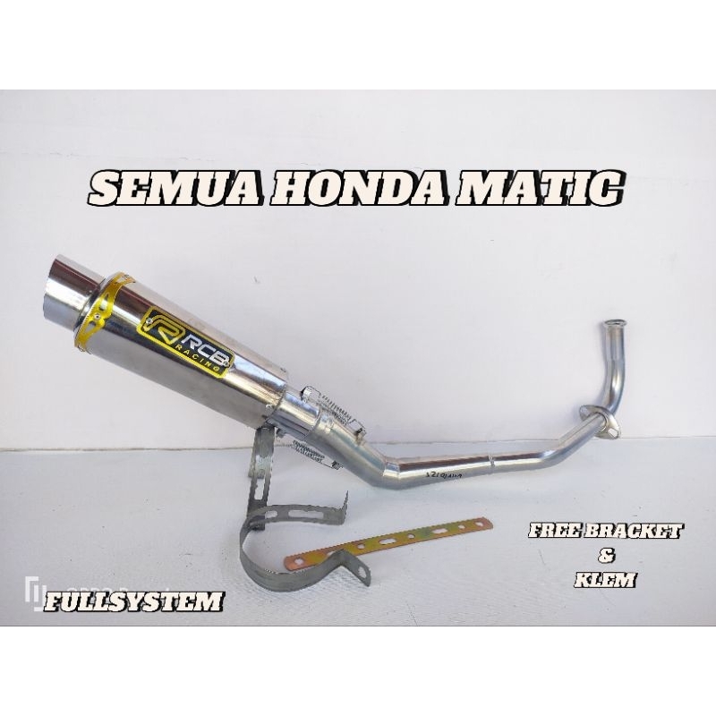 knalpot racing RCB CROM semua motor honda matic.beat karbu,beat pgm-fi,beat esp-fi,vario 110 karbu/t