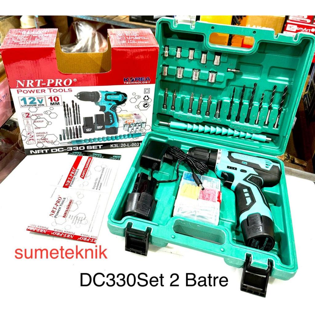 Bor Cas DC330 SET NRT-PRO DC330 Set Cordless Drill 10MM 2 Batre 12V NRT-Pro DC330 Set x Bor Batre 12