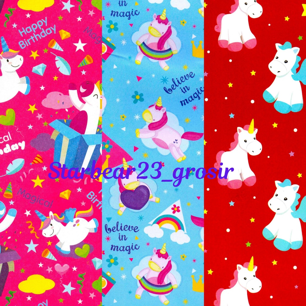 

Kertas kado Doff Mix Rainbow Unicorn Sansanwawa