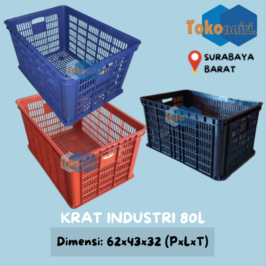 KRAT INDUSTRI 80 LITER / KERANJANG SERBAGUNA / KRAT BESAR / KERANJANG INDUSTRI / KRAT MULTIFUNGSI