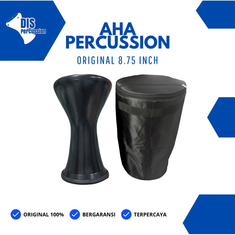 DARBUKA AHA PERCUSSION ORIGINAL WARNA HITAM DOFF 8,3/4 INCHI ORIGINAL