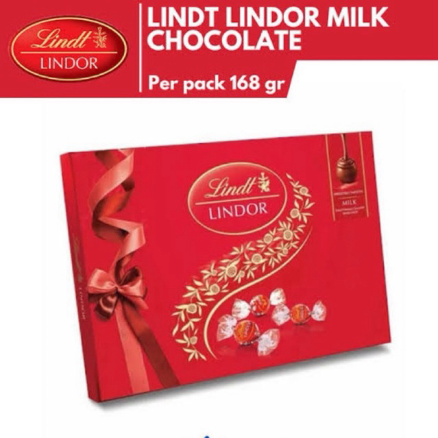 

LINDT LINDOR chocolate gift box 168 gr import chocolate from Swiss