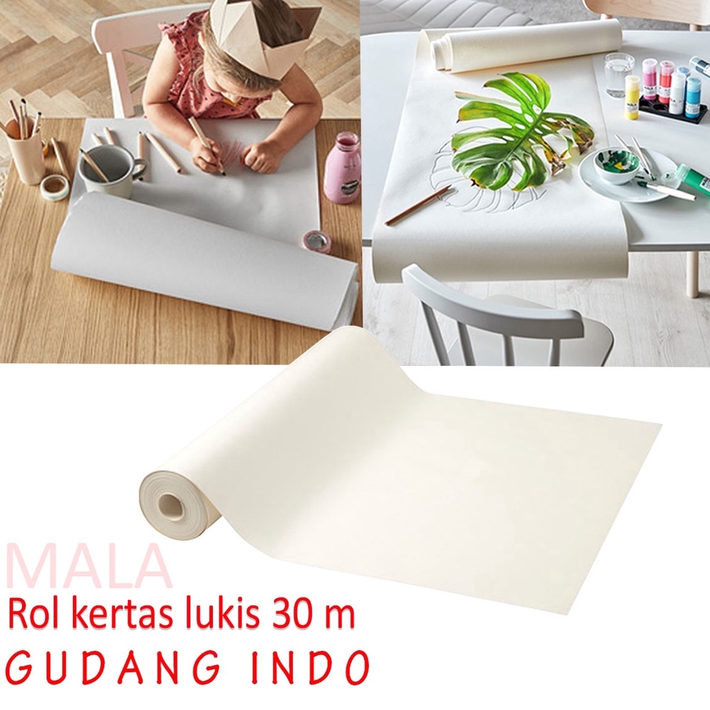 

FMCHO7474 KERTAS ANAK MALA Rol kertas lukis panjang 3 meter klorin FREE kertas ROLL kertas gulung