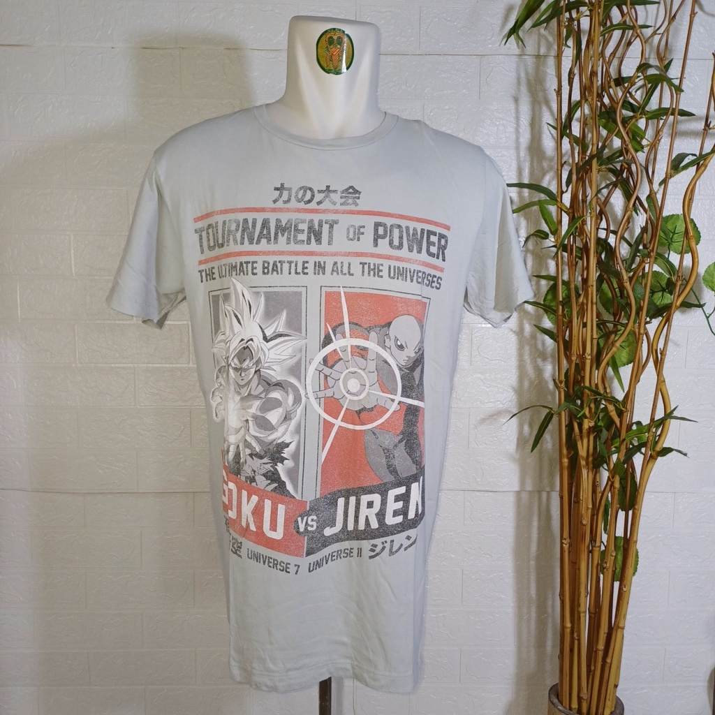 KAOS DRAGONBALLZ GOKU VZ JIREN OFFICIAL TAG, SIZE L-XL (SECOND BRANDED) SOFT BLUE, TS0434
