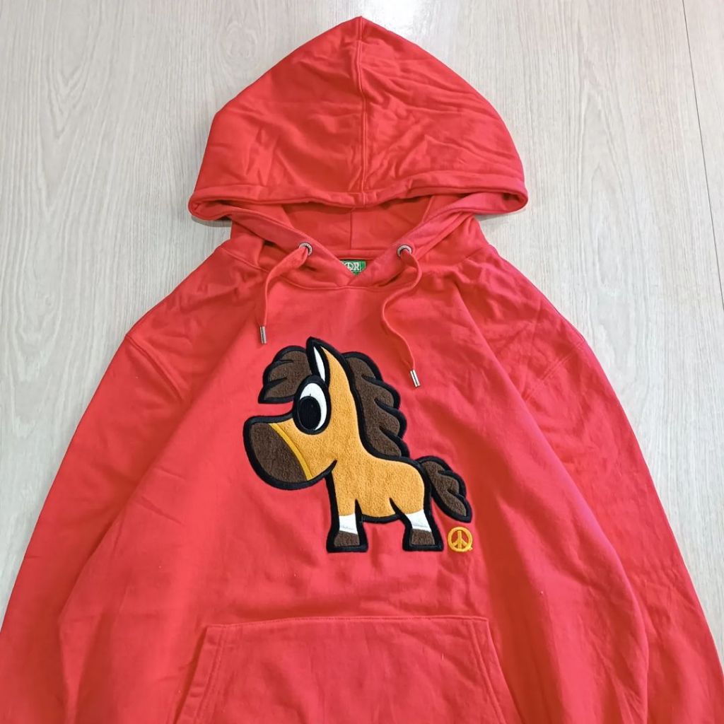 THREE QR HOODIE ORANGE XL