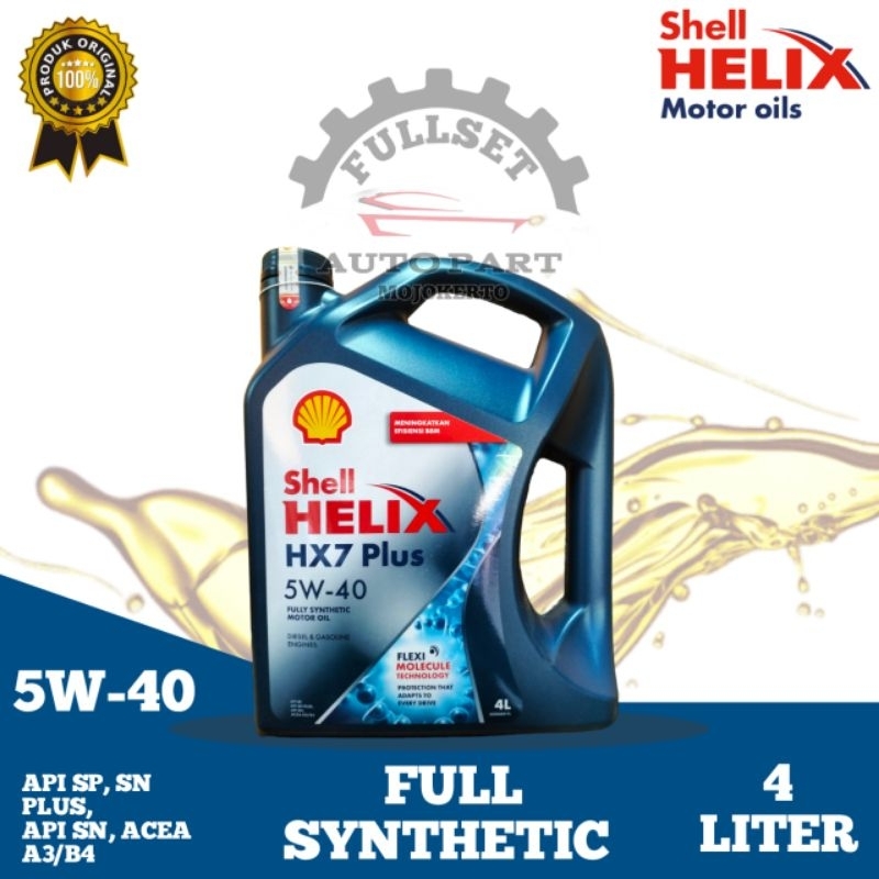 SHELL HELIX HX7 PLUS 5W-40 FULL SYNTHETIC (4liter)