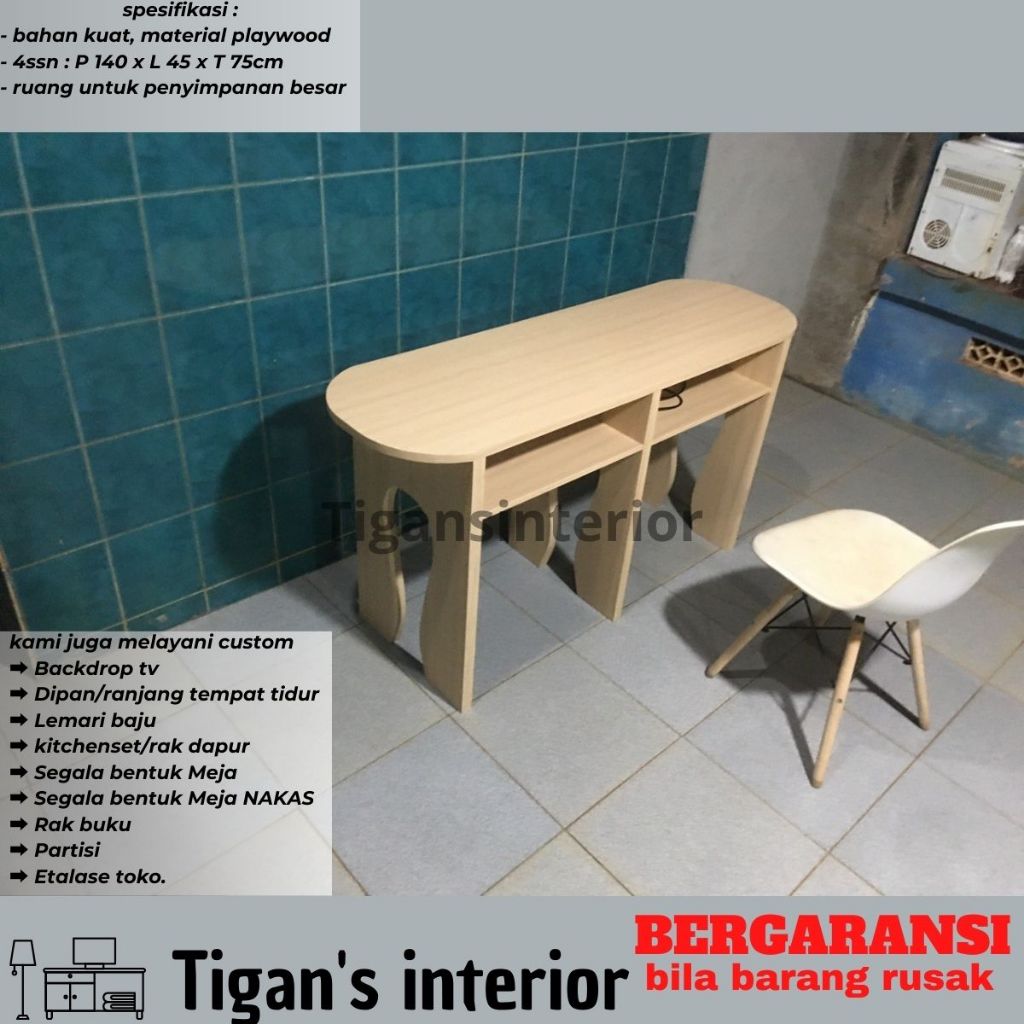 Meja Nail Art Meja Kerja custom Meja Nail Art Minimalis Di Lengkapi Kabel Colokan