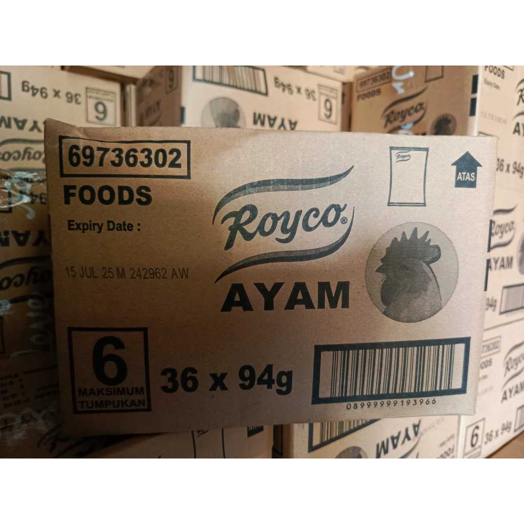 

ROYCO AYAM DAN SAPI 94gr PER DUS (36 PCS)