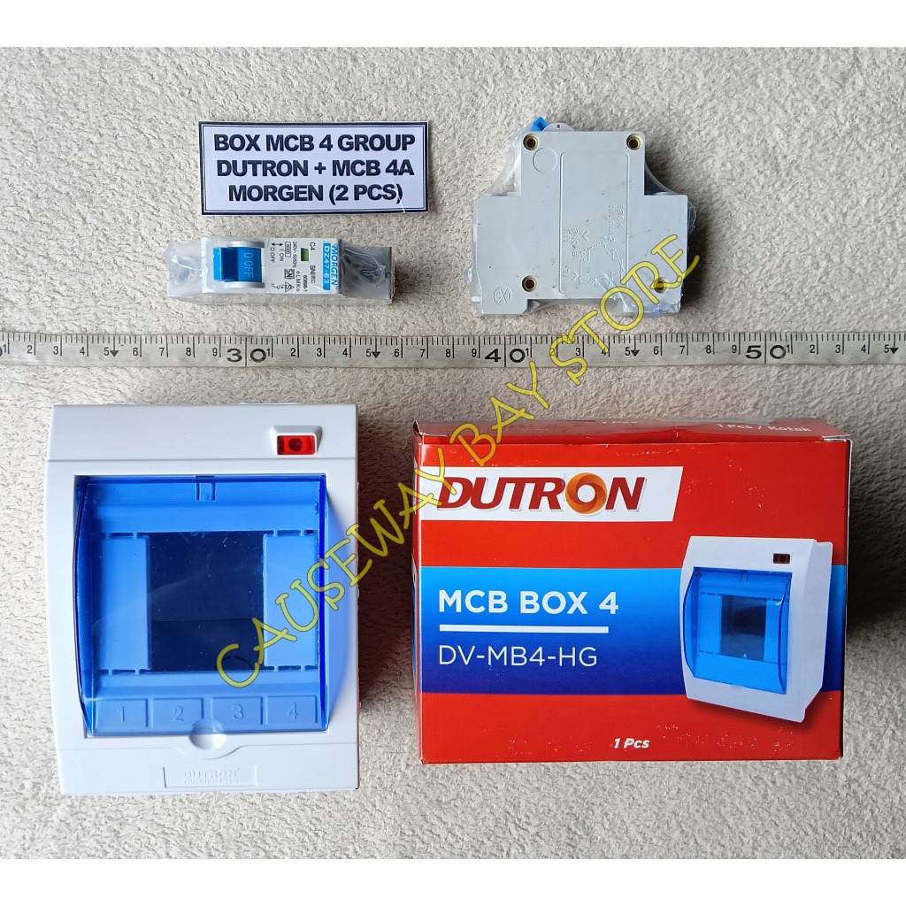 Mcb 4A (2 PCS) MORGEN + BOX MCB DUTRON 2-4 GROUP DV-MB4-HG