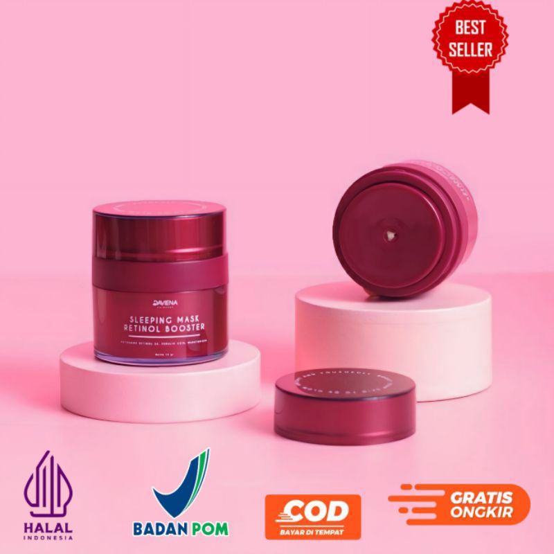 RETINOL BOOSTER DAVIENA SKINCARE | SLEEPING MASK DAVIENA | RETINOL DAVIENA ORI | KUSAM | FLEK | SUSA
