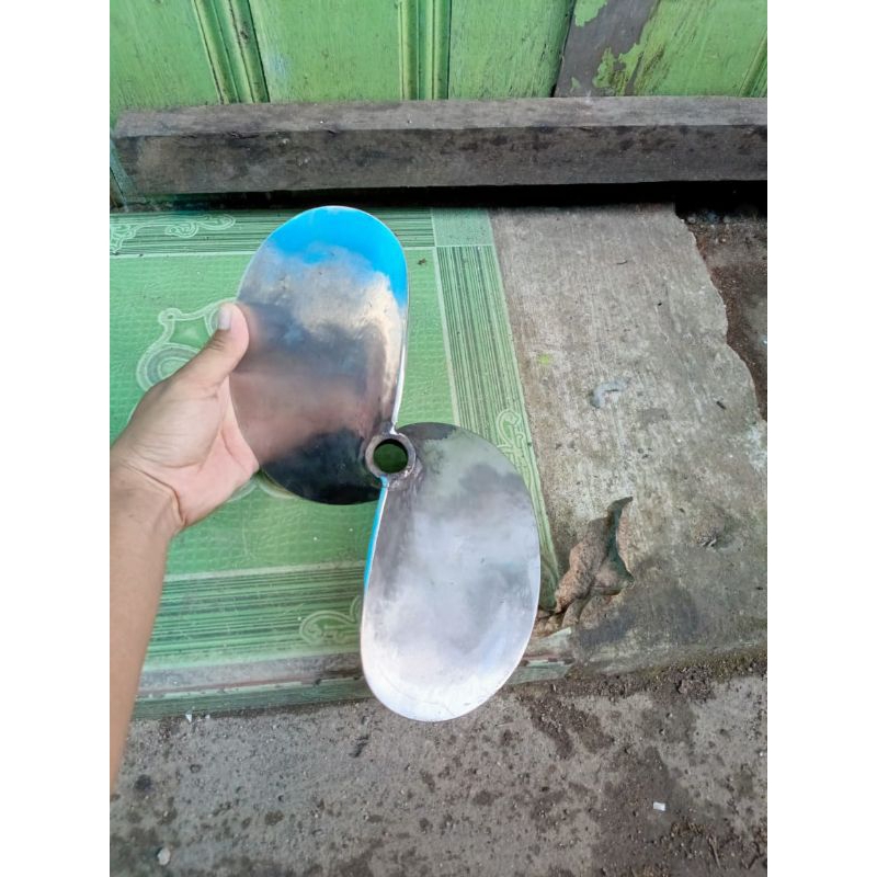 PROMO baling baling kipas roda perahu mesin mobil L300 daun besar  merek Wardi asli Stainles sudah t