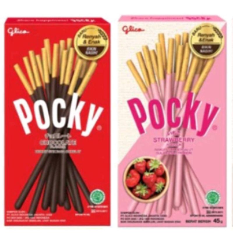 

Glico Pocky Stick 45gr rasa coklat&strowbery/Pocky Ukuran Besar