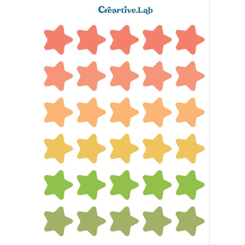 

Star deco sticker sheet