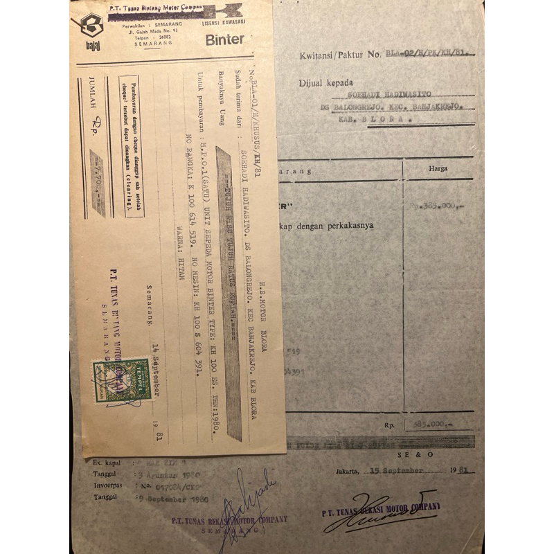 Koleksi Dokumen Jadul Kawasaki KH100